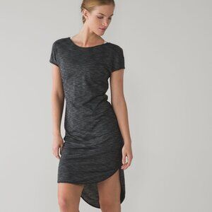 Lululemon Retreat Dress Heathered Black – Low back Size 8 - EUC